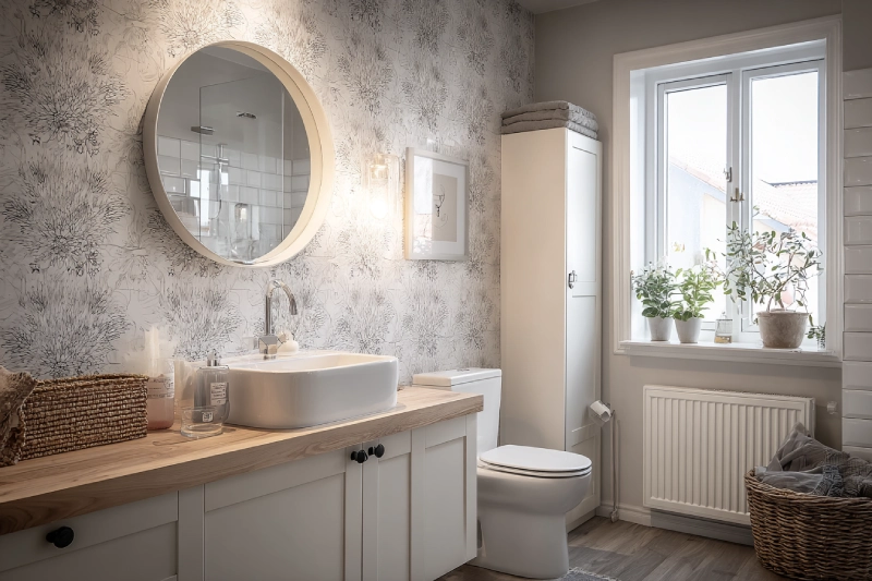 Papel Pintado En El Baño